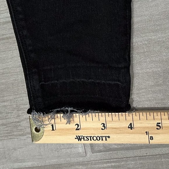 Spanx High Rise Distressed Ankle Skinny Jeans in Vintage Black Denim Size M - Picture 13 of 16
